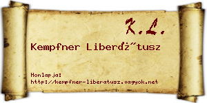 Kempfner Liberátusz névjegykártya
